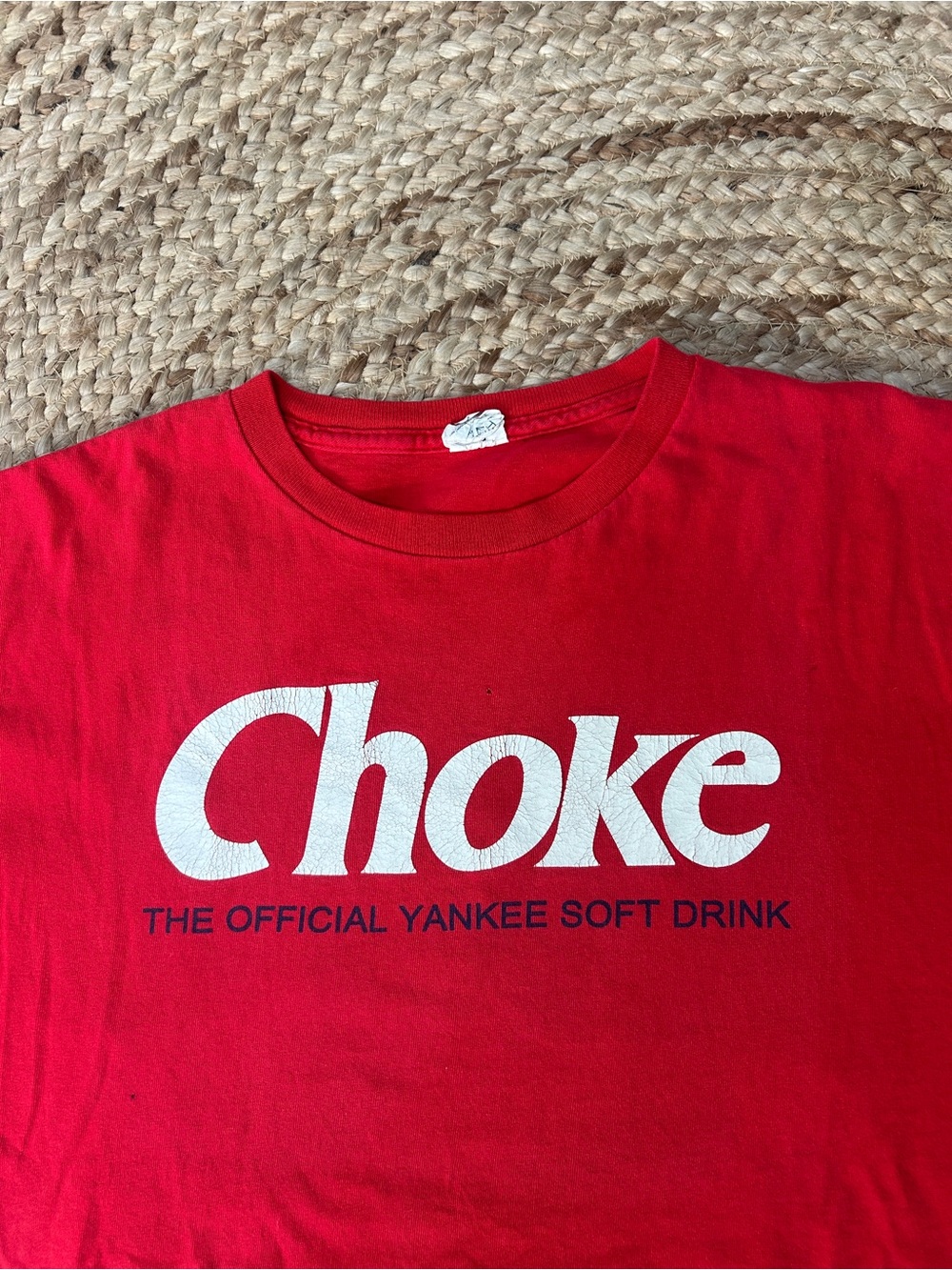 Vintage Choke Offical Yankee Soft Drink Funny Cotton Shirt Large Coke Coca Cola